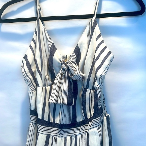 Japna Blue Pinstripe   Spaghetti Strap Jumper - Picture 5 of 7